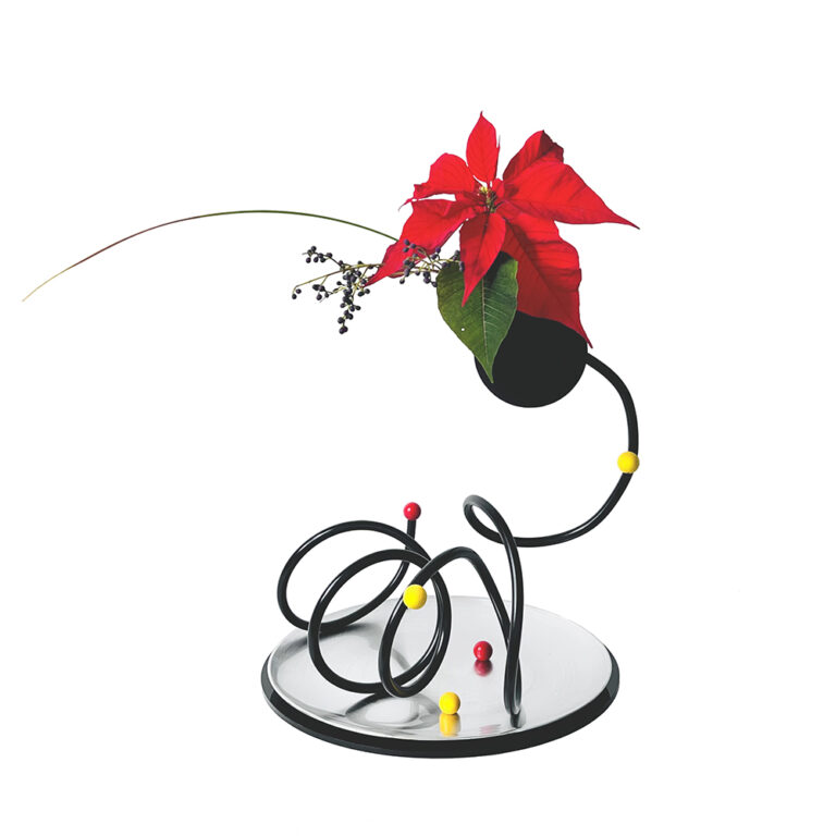 2. ABSTRACT JIYUKA Poinsettia Styrofoam ball